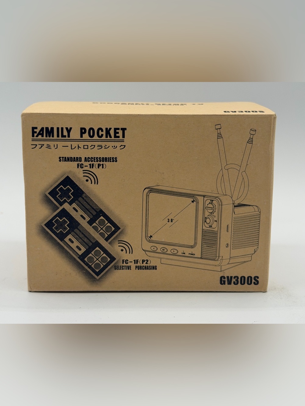 Family Pocket Bookshelt Retro TV Wireless Gaming GV300S